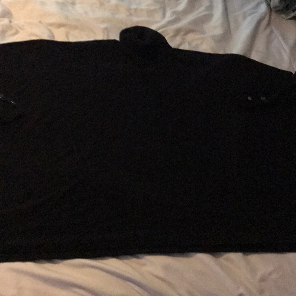 Black Alfani turtleneck poncho sweater